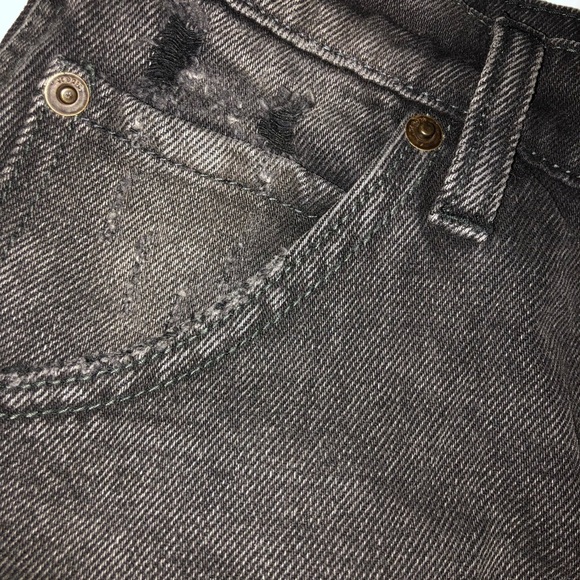 We the Free Size 27 Black denim distressed, vintage inspired, mini skirt. - Picture 9 of 10